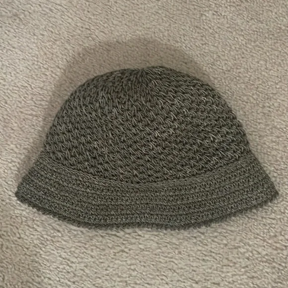 Janessa Leone Khaki green straw bucket Hat - Picture 7 of 9